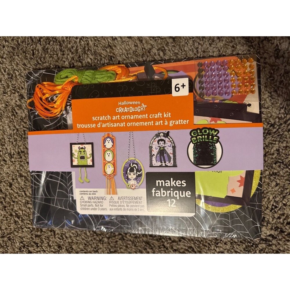 Halloween Creepy Crawly Scratch Art Ornament Craft Kit Storyteller Edition